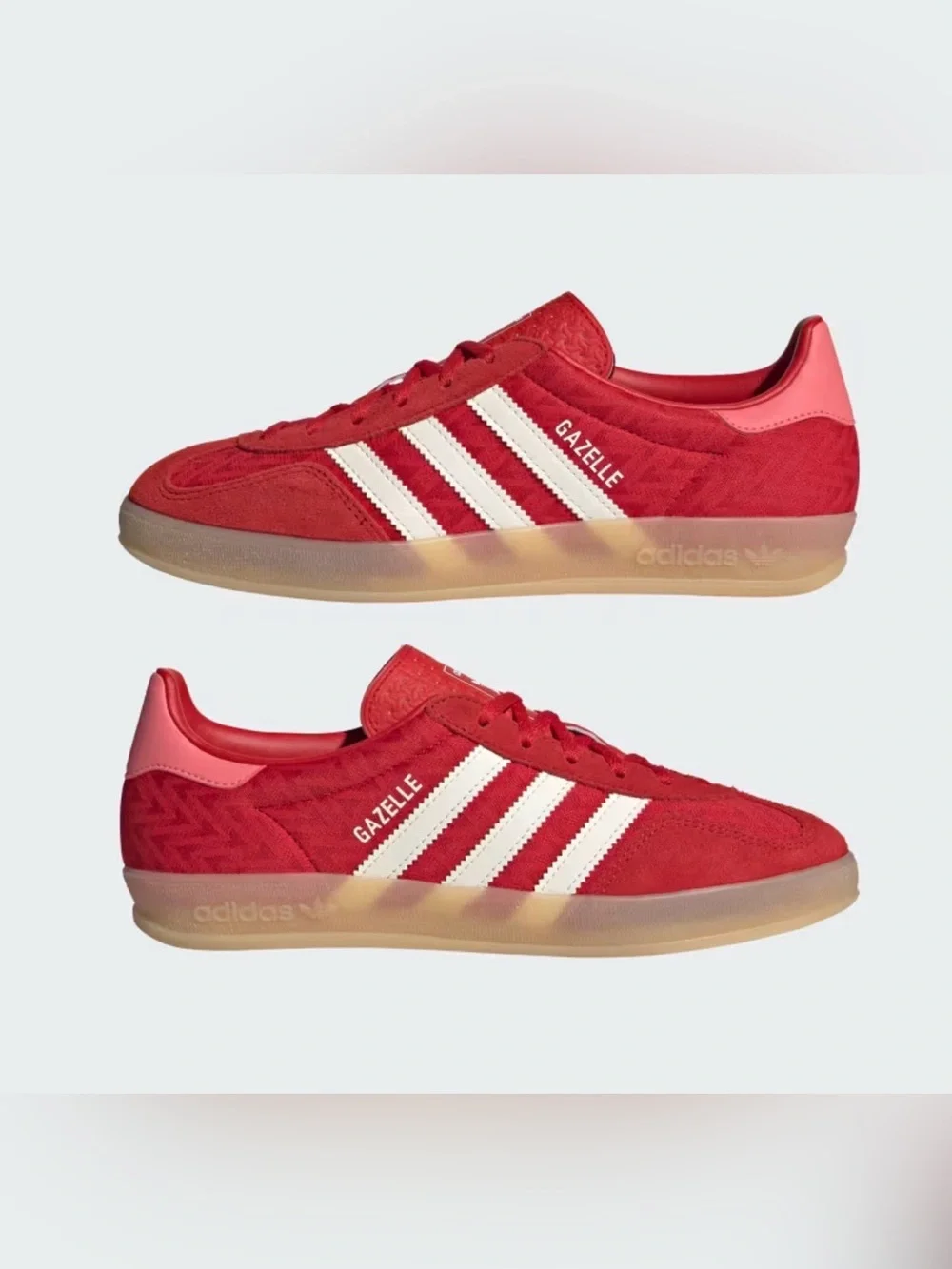 Adidas Gazelle Indoor shoes sneakers Better Scarlett red gum sole 7.5 NWT